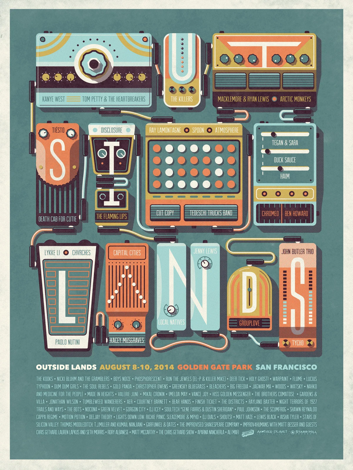 Outside Lands 2014 Official Poster — DKNG